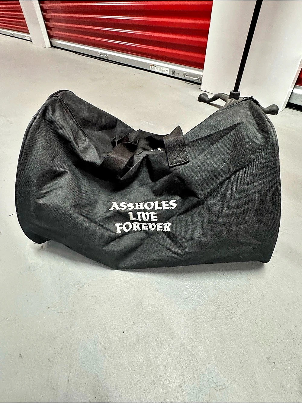 Assholes Live Forever Emotional Baggage Duffel Bag Black